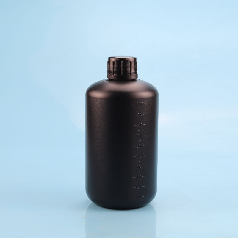 HDPE plastic bottle 1000ML fluoride bottle 1L small mouth graduated Inkwell sealed sample bottle E087