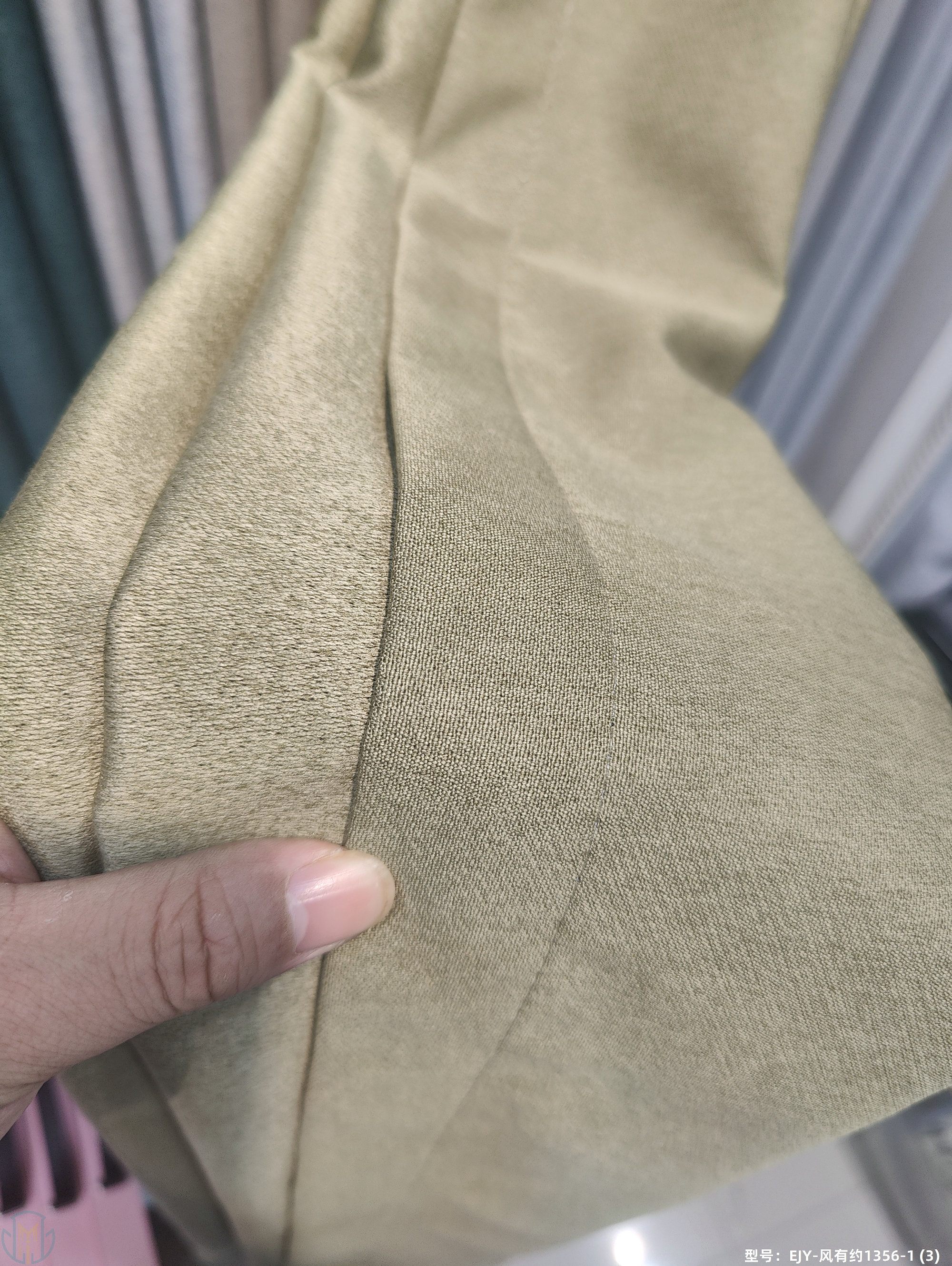 Fengyouyue fine linen engineering curtain fabric with double-sided linen texture, hotel and homestay flame retardant and UV resistant shading curtain