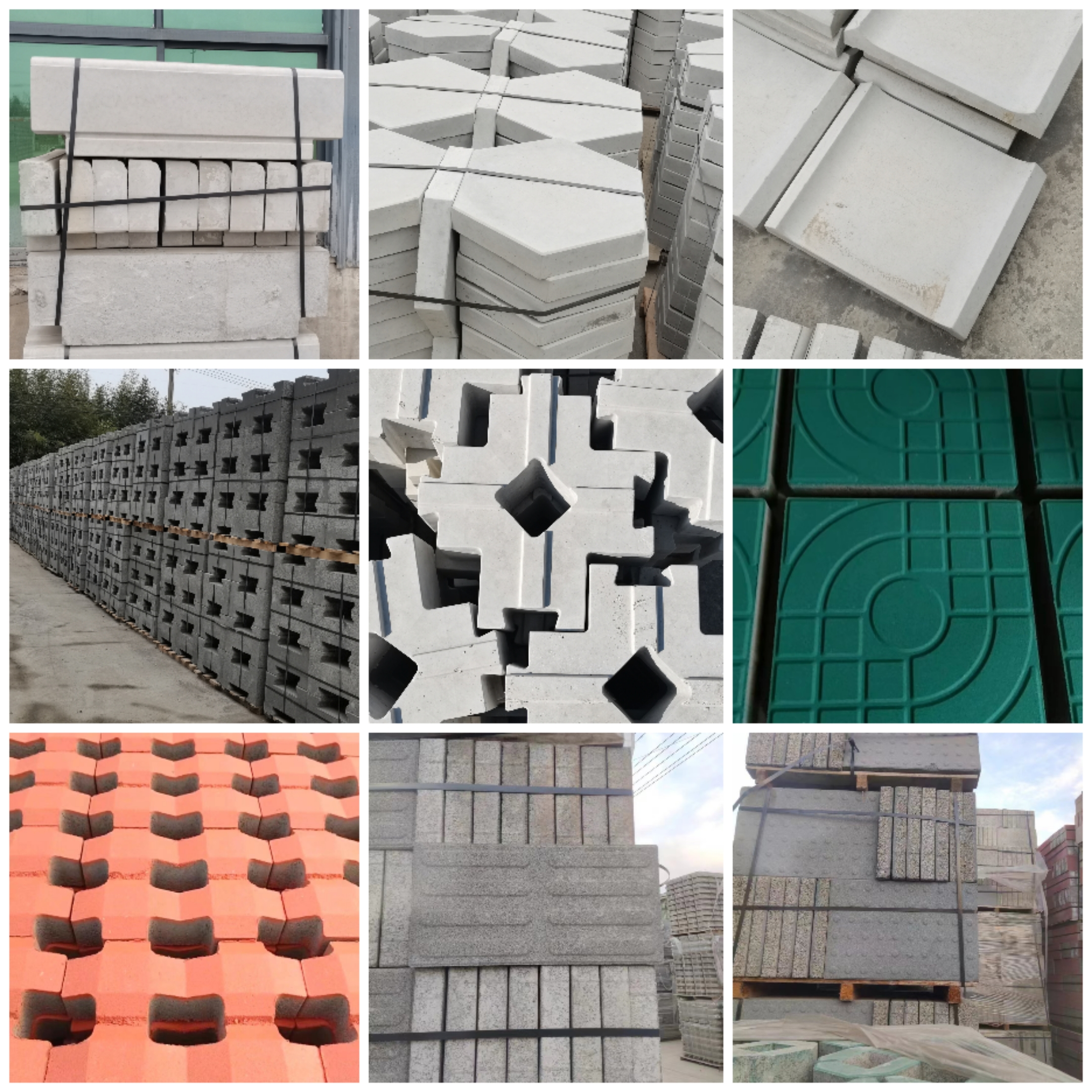 Imitation stone road edge, artificial road tooth stone road, flat stone road side, grass brick module brick, eight shaped lawn