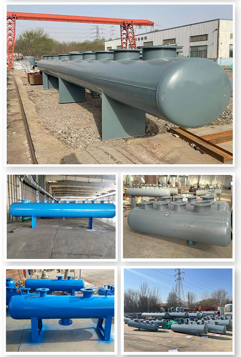 Heat exchanger room water collector seamless tube plate water collector ground source heat pump heat exchanger station water collector