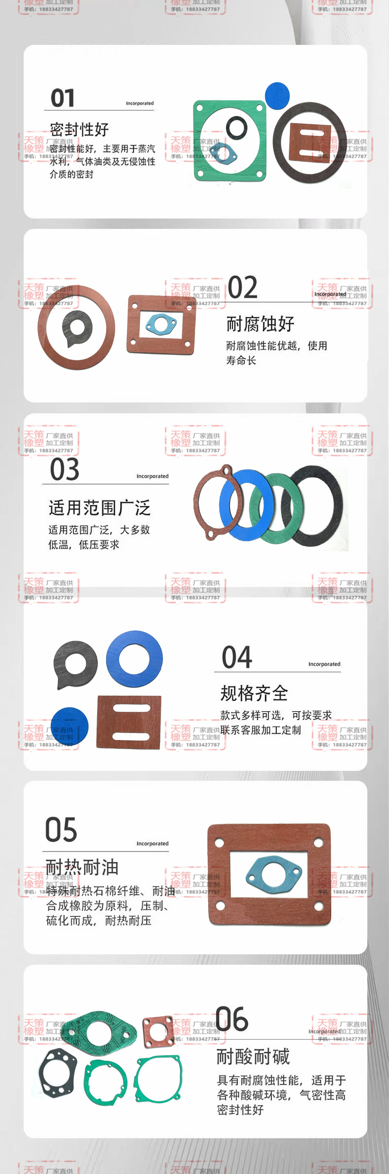 Air compressor sealing gasket V0.25/8 W0.36/8 paper gasket, aluminum gasket, valve plate, graphite gasket, copper cylinder head gasket