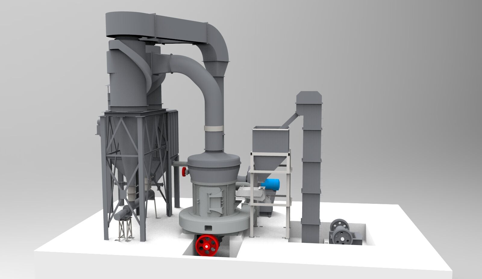 Calcium powder production line equipment Raymond mill model and parameters Grinding stone powder machine