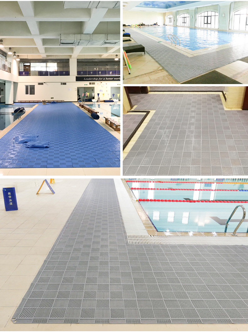 PVC rubber plastic hollow waterproof anti-skid mat Bathroom Swimming pool Natatorium Floor mat Toilet fully covered with waterproof mat