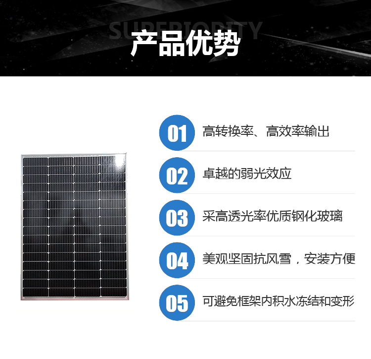 Renshan solar photovoltaic panel 18v150w 1040 × 760 battery panel components have complete specifications and can be customized