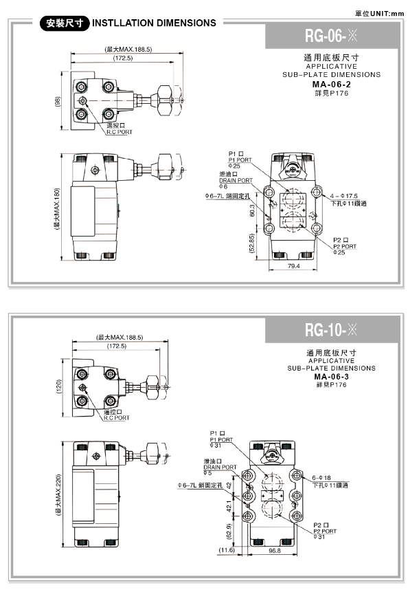 HT/Xuzhan Wholesale Hydraulic Valve Cast Iron Pipe Type One-way Pressure Reducing Valve RG-03 RCG RT RCT