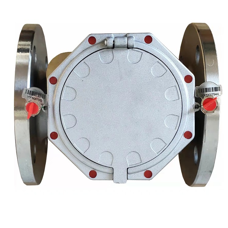 Yuxin dual channel stainless steel ultrasonic water meter RS485 wired remote transmission flange hot water meter DN80