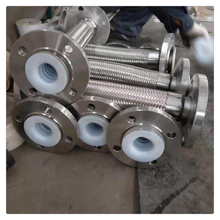 Chuck joint stainless steel hose metal corrugated PTFE hose DN150 pipe flange soft connection Yimao