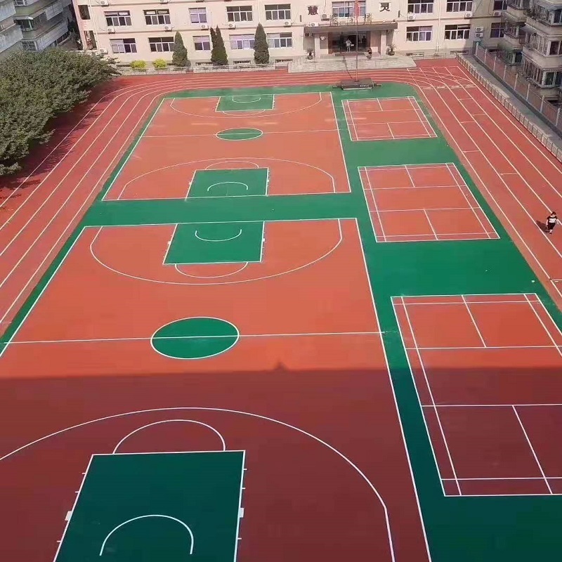 Design of plastic surface material for outdoor sports stadiums, stadiums, stadiums, and runways. Silicon PU plastic ground for basketball and volleyball courts