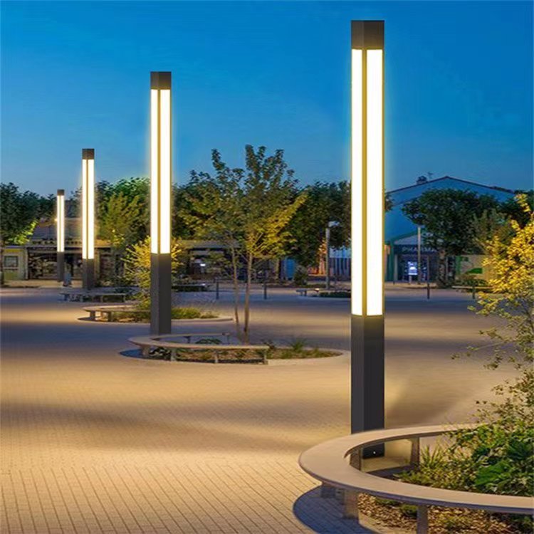 Outdoor square landscape lamp column, 3-meter solar energy community, green garden, courtyard, square lamp project, aluminum road lamp