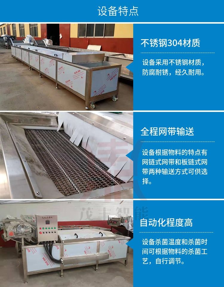 Pasteurization machine, duck head, duck neck, duck wing sterilization machine, vegetable wool belly sterilization equipment, stainless steel material