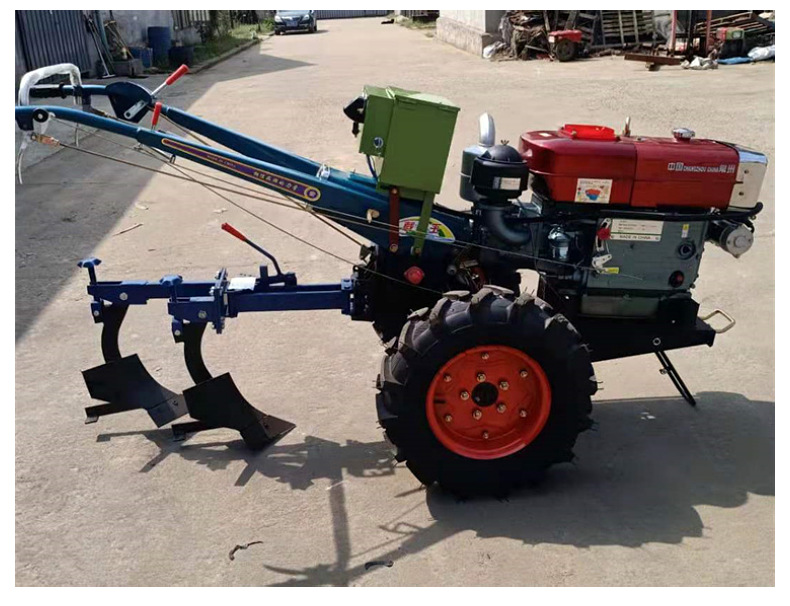 Strawberry and scallion trenching and cultivation machine, rotary tiller, seat walking wheel, hand held corn seeder