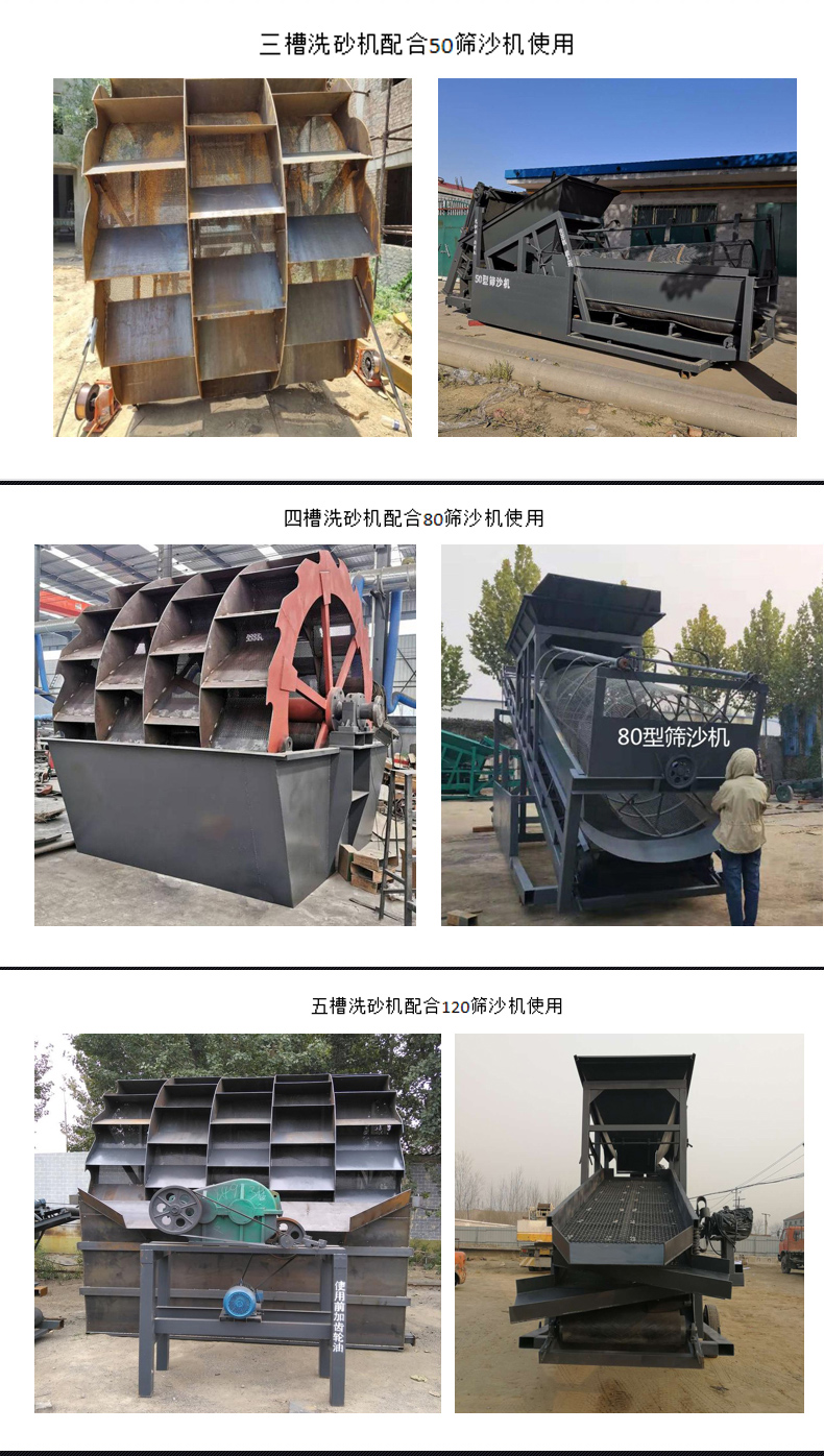 Mobile wheel bucket sand washing machine Sand dewatering machine Sand washing and dewatering integrated machine Vehicle mounted sand washing separator