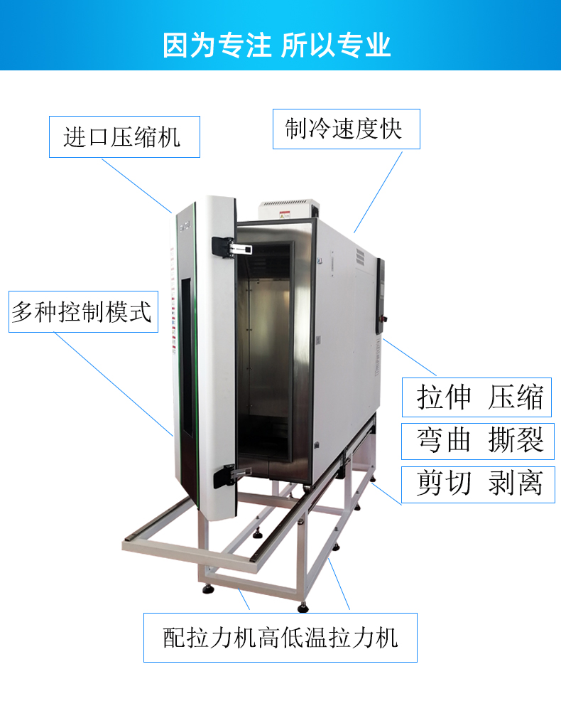 Yuerong High and Low Temperature Environment Experimental Box with Tensile Machine in Multiple Languages for Customization