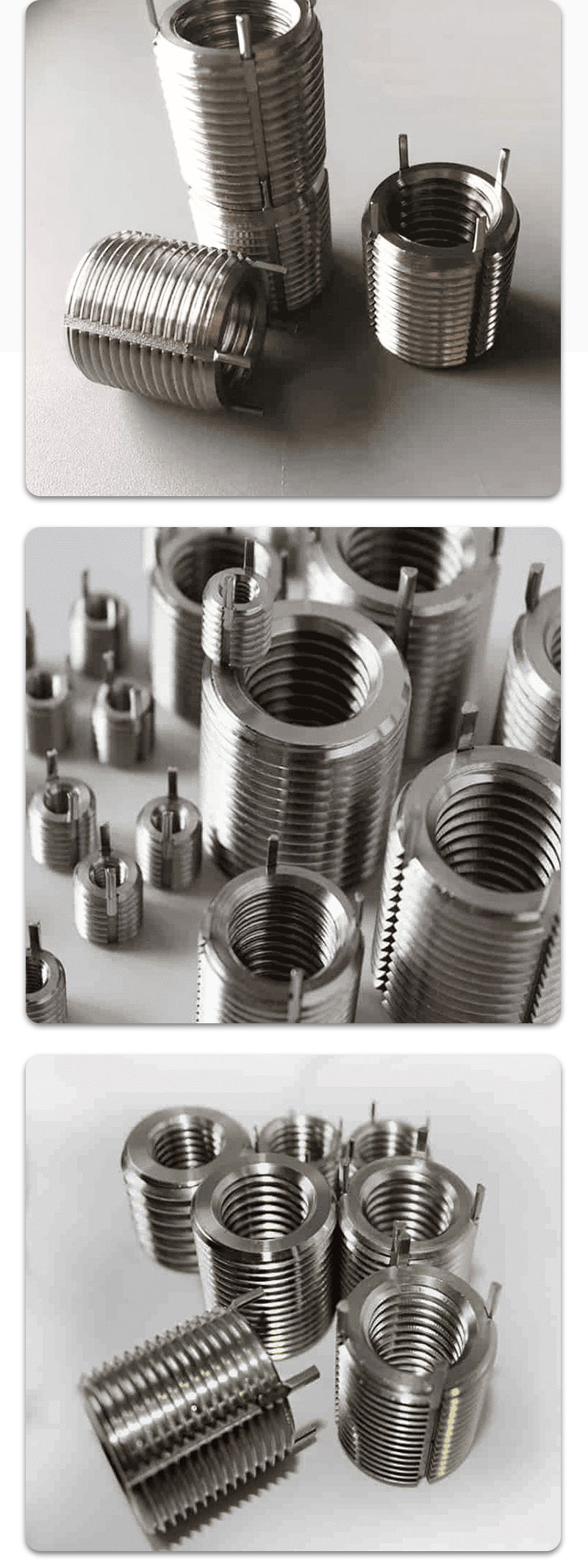 The strength of the threaded hole is enhanced by the keyed stainless steel sleeve of the bolt insert of AVIC Aerospace