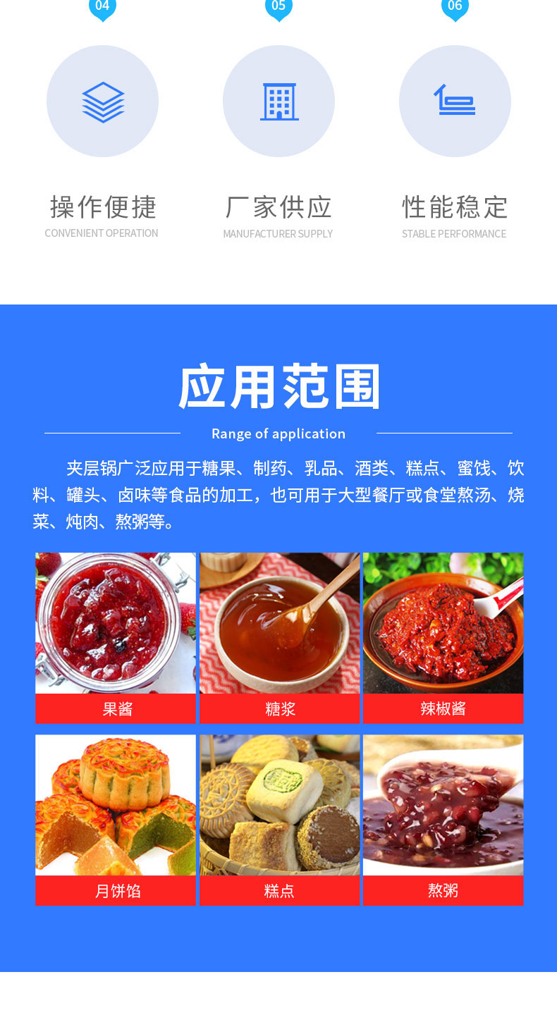 Jinghui brand meat product steaming and cooking equipment, pig trotters and pig heads braised pot, inclined discharge sandwich pot