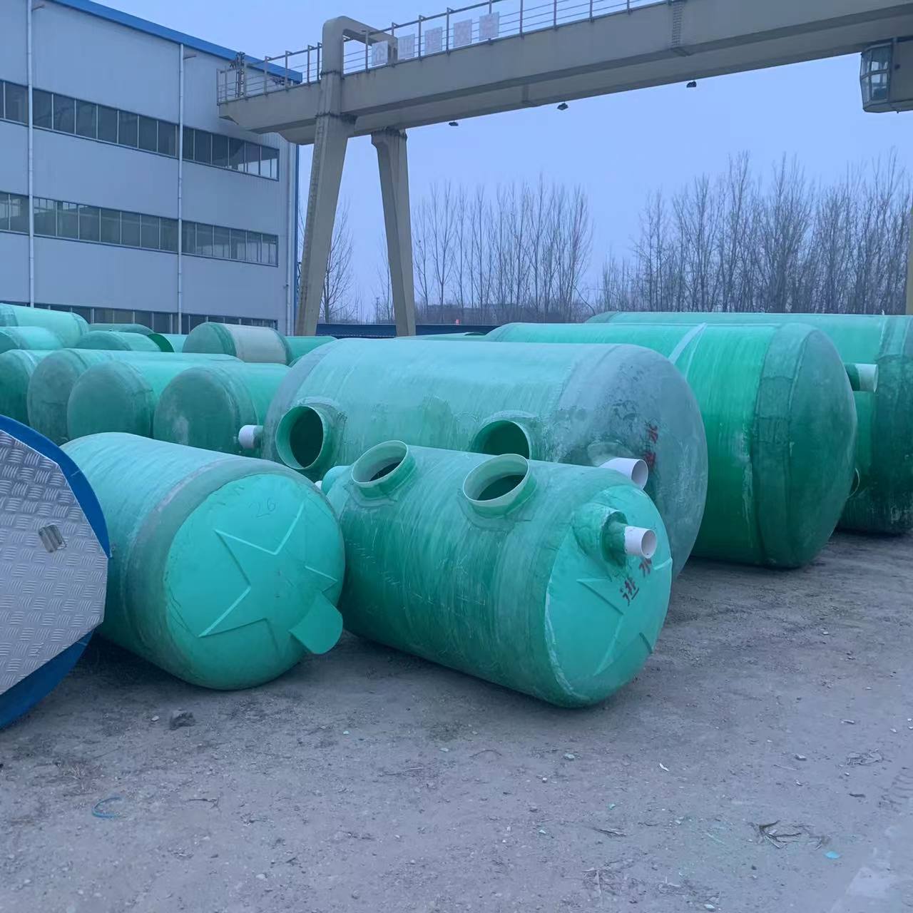 Zhanrui FRP septic tank, construction site, office area, household oil separator, 100m3