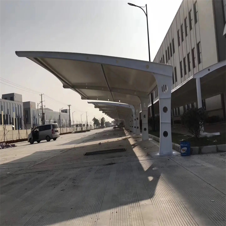 Membrane structure parking shed calculated by square meter - customized for car and electric vehicle sunshades according to demand - door-to-door installation