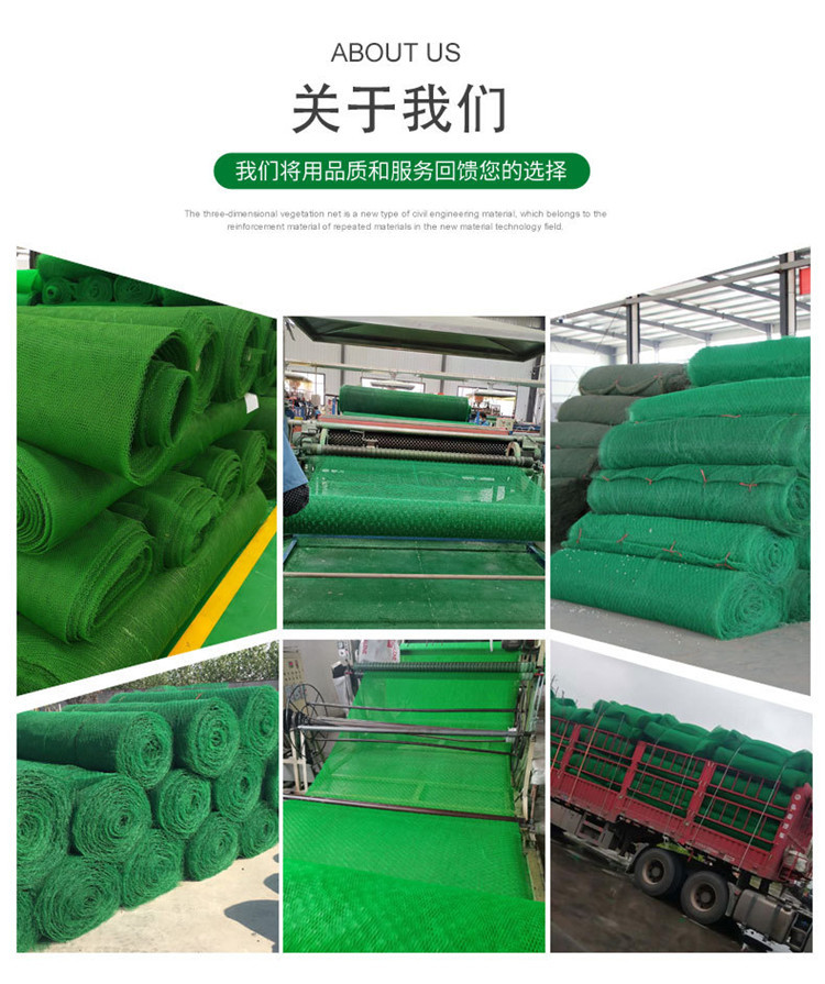 Grass planting and slope protection, barren mountain greening, grass planting and reinforcement, three-dimensional geotextile mesh cushion, soil and water conservation