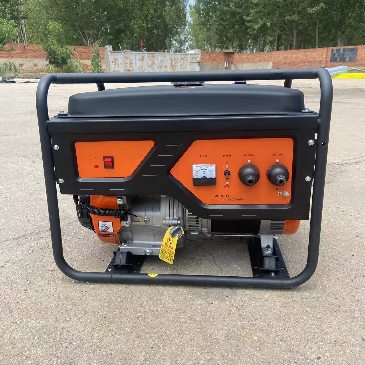 Single cylinder 8 kW gasoline generator, single three-phase portable small office backup generator set