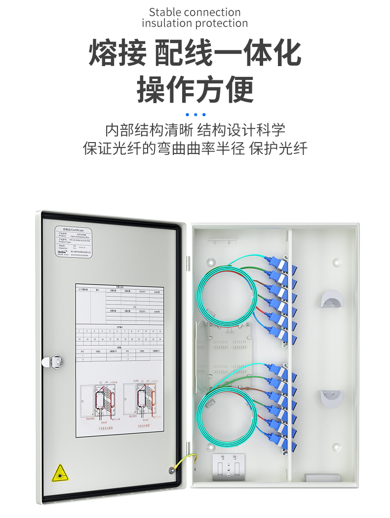 Fiberhome Fiber Optic Splitter Box Low Attenuation Fusion Splice Plate Wall Mounted Splitter Box, General Distribution of Fiberhome Communications