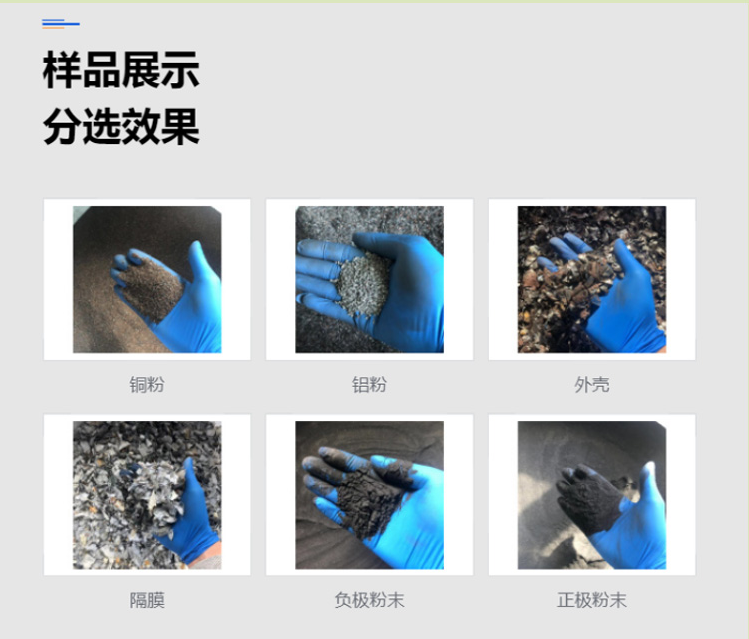 Automobile lithium battery crushing equipment Waste battery crushing, decomposition, recycling and processing production line