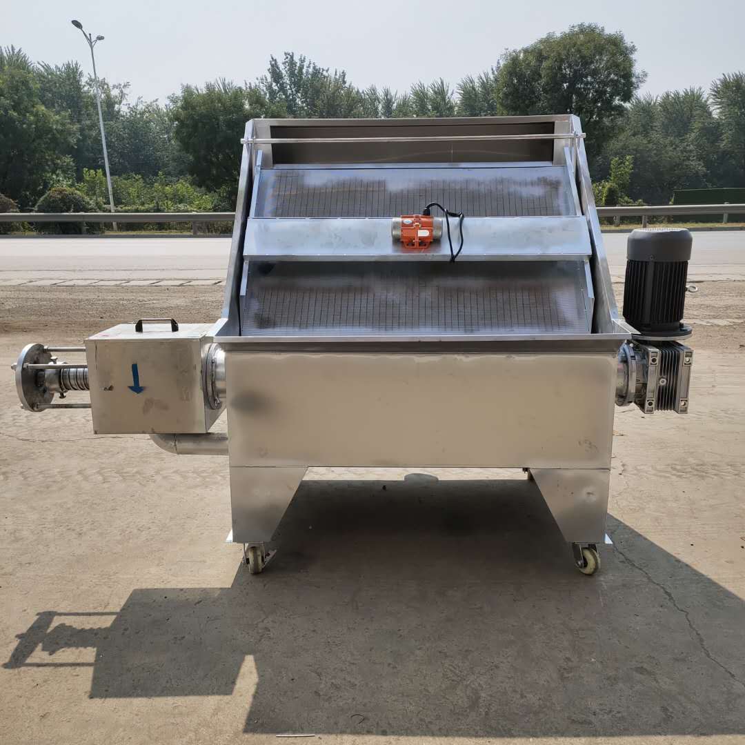 Fecal dewatering machine, aquaculture dry wet separation, solid-liquid separation, extrusion machine, oblique screen separator