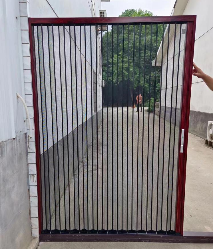 Trackless invisible screen door, folding screen door, screen window door, retractable and sliding aluminum alloy frame, mosquito proof and sand resistant window door