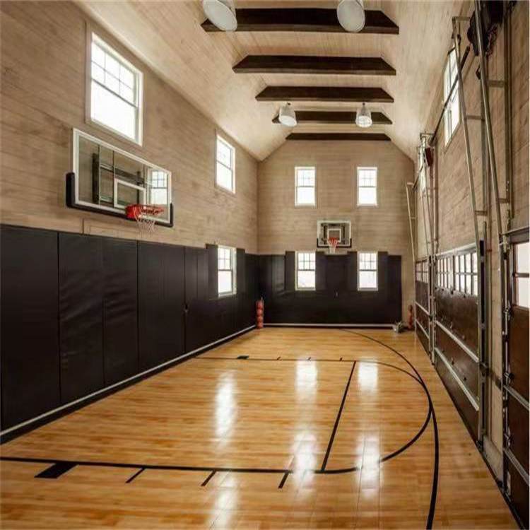 Yue Bo School Basketball Gymnasium Special Solid Wood Sports Wood Flooring Basketball Gymnasium Sports Floor