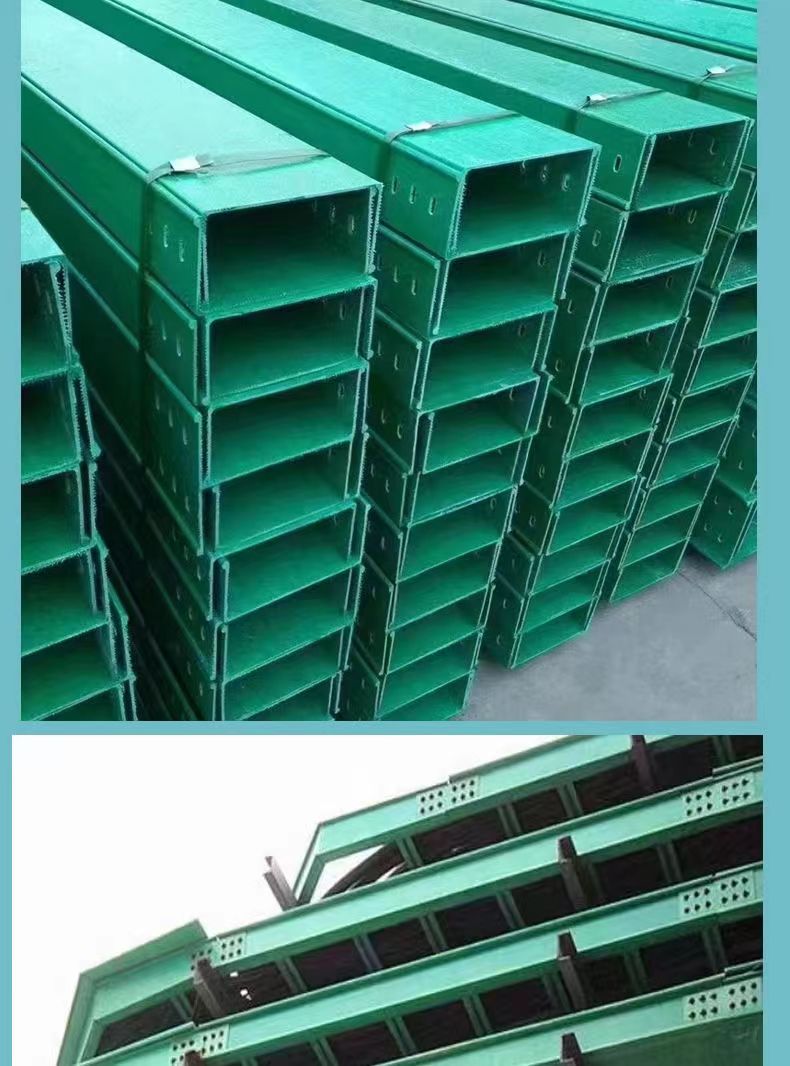 Corrosion resistant fiberglass polyurethane fire-resistant cable tray and trunking model 200 * 100, specification 4 meters, 6 meters per cable