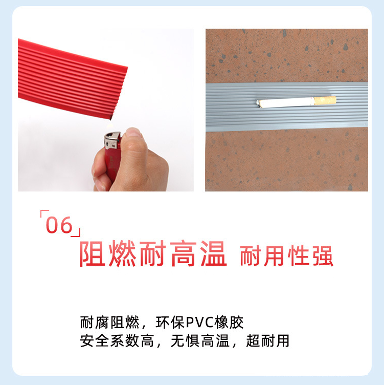 PVC staircase anti slip strip, floor edge trimming and edge pressing strip, step pasting, ramp step anti slip strip