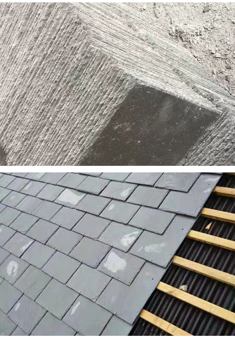 Blue slate roof tiles, cultural stones, antique architecture roof tiles, waterproof and thermal insulation rock tiles, stone tiles