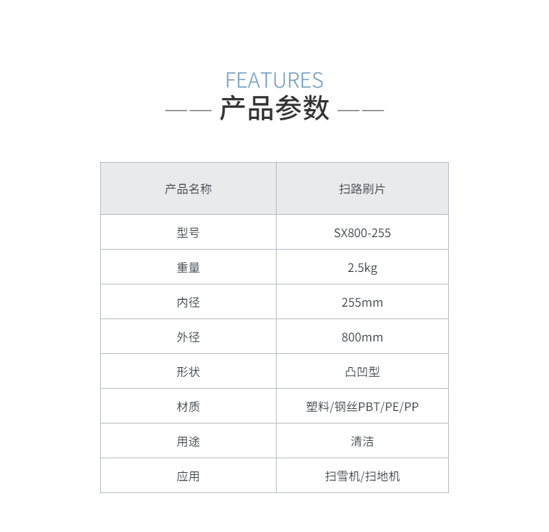 Road cleaner replacement brush blade, steel wire nylon hybrid brush, wear-resistant brush wire brush blade