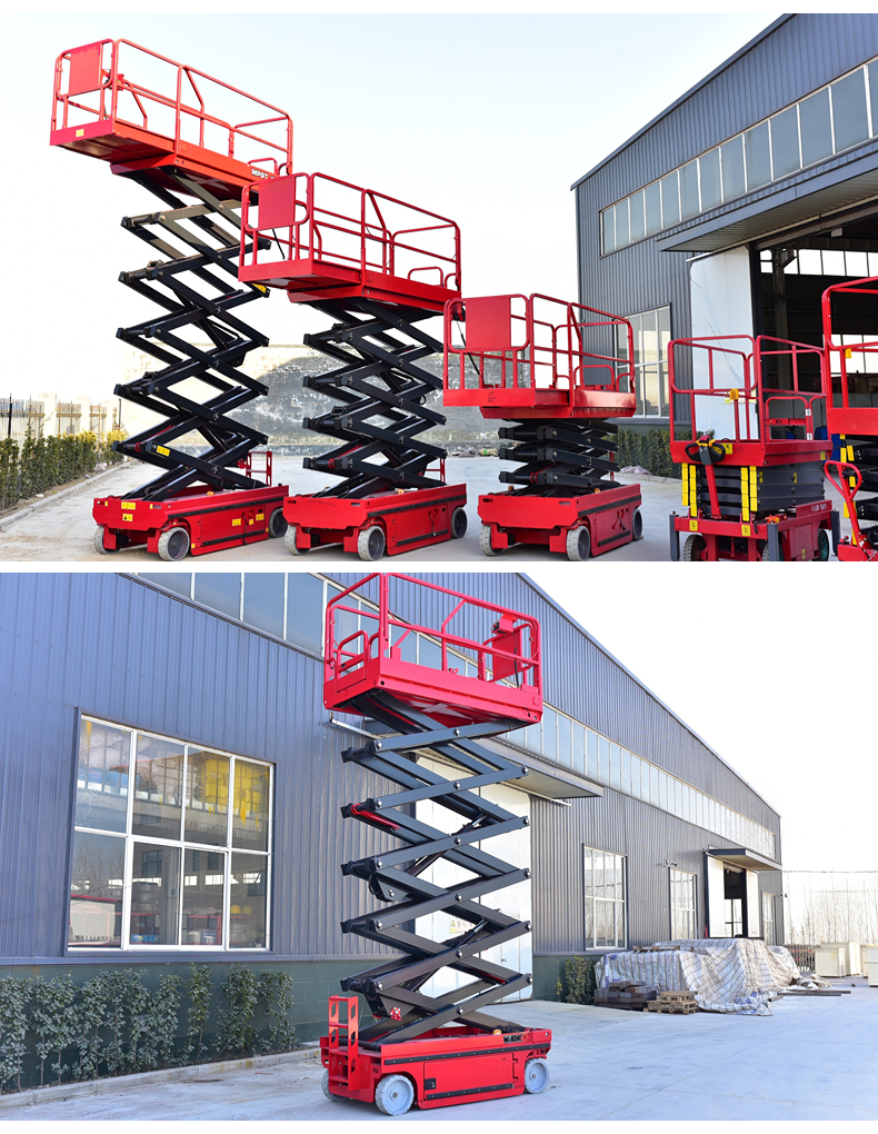 Small self-propelled hydraulic elevator rental rental high-altitude operation lifting platform fully self-propelled scissor fork lifting platform