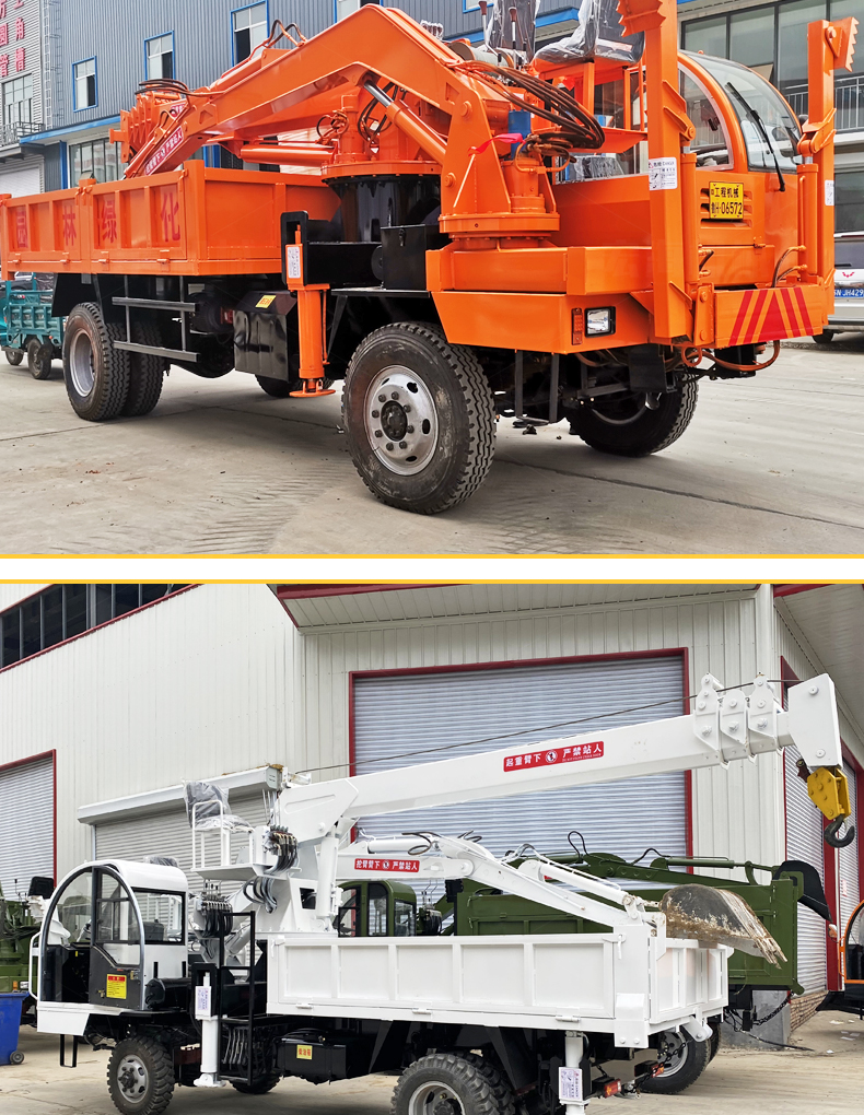 Wireless rotary lifting and excavation integrated machine, manganese steel hydraulic lifting and excavation transport vehicle, self-made agricultural load excavation with vehicle