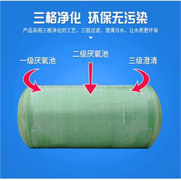 Shunfei Fiberglass Septic Tank 1-100 cubic meters rural household toilet renovation support customization