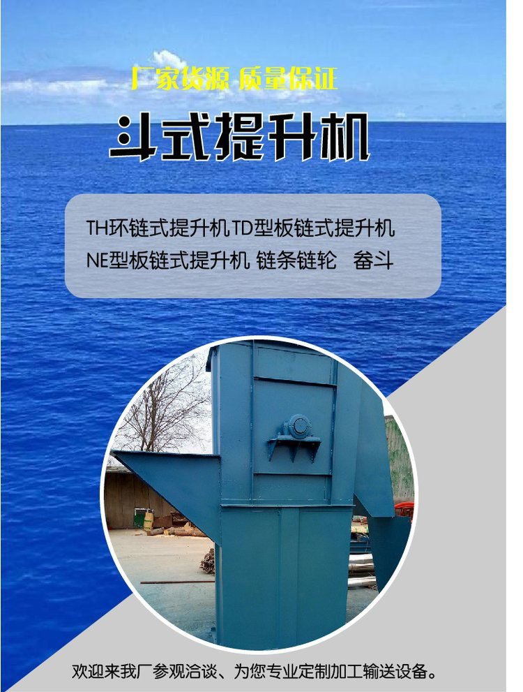 Weijie Environmental Protection TD250 Belt Bucket Elevator NE30 Plate Chain Vertical Feeding Machine