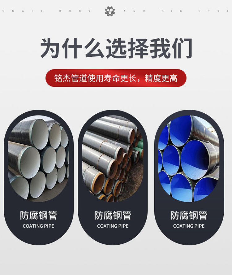 IPN8710 anti-corrosion pipeline epoxy ceramic anti-corrosion steel pipe processing customized Mingjie production