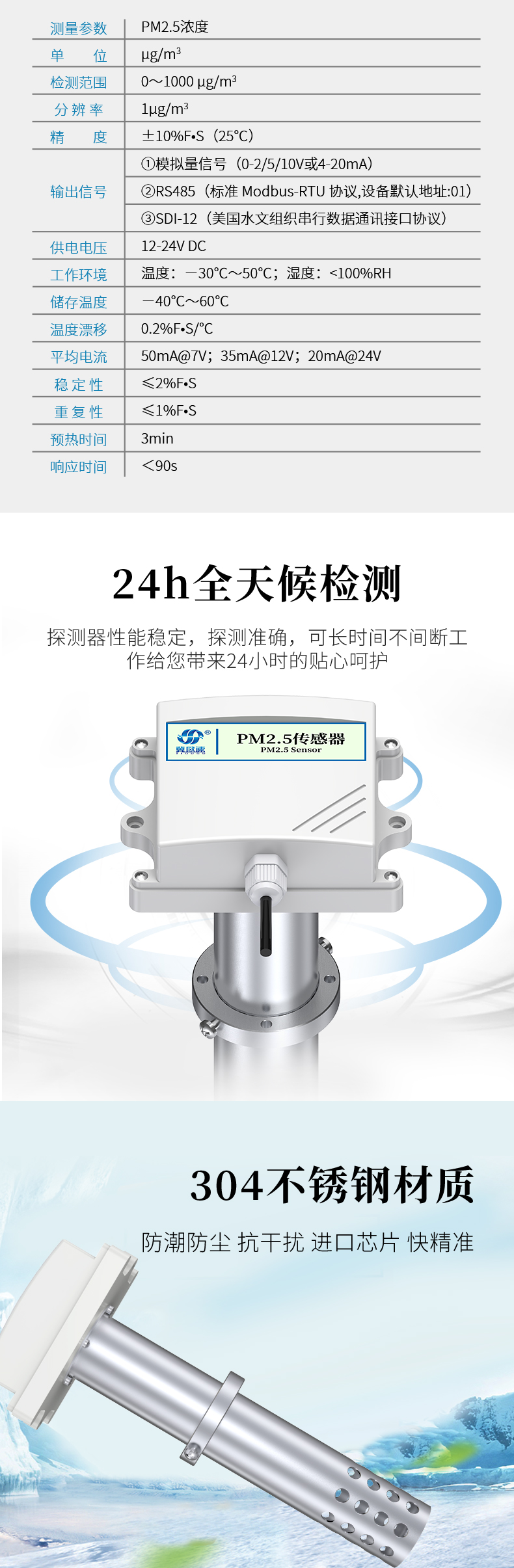 Particle detector transmitter Air quality Haze concentration Temperature and humidity PM2.5/10 Dust sensor