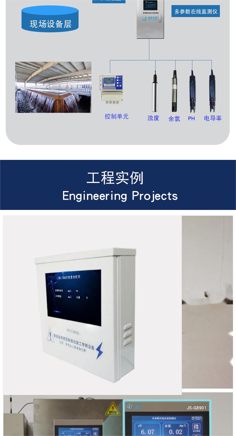 Integrated multi-parameter water quality monitoring instrument, five parameter water quality analyzer, water plant testing instrument