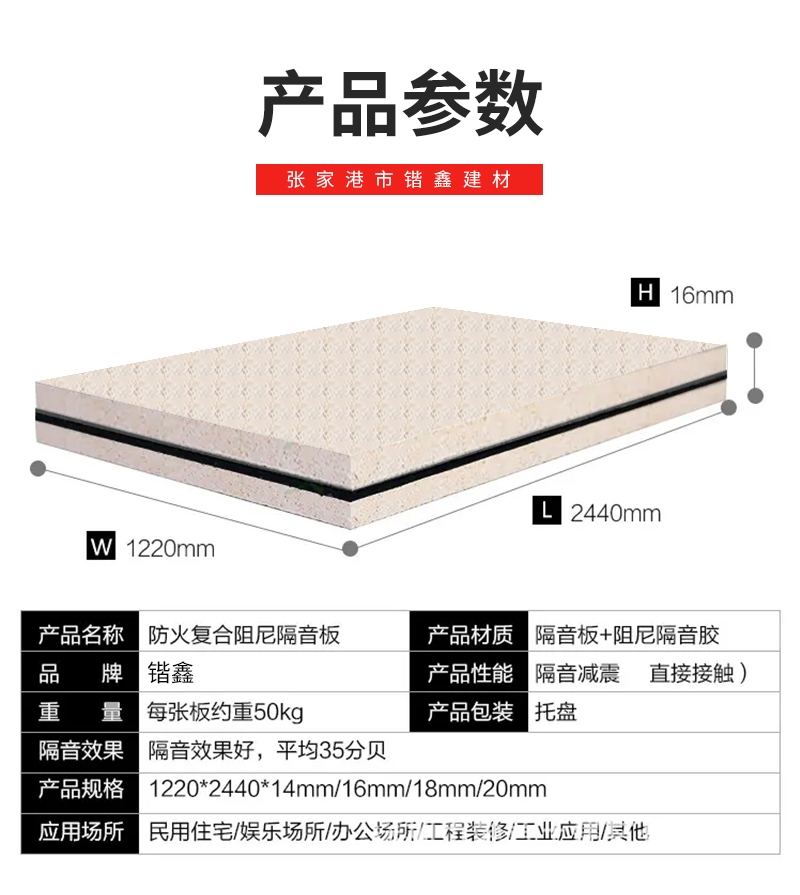 KTV Bar Soundproofing Board Damping Composite Soundproofing Board Absorption Soundproofing Insulation Board Silencing Glass Magnesium Board Customization