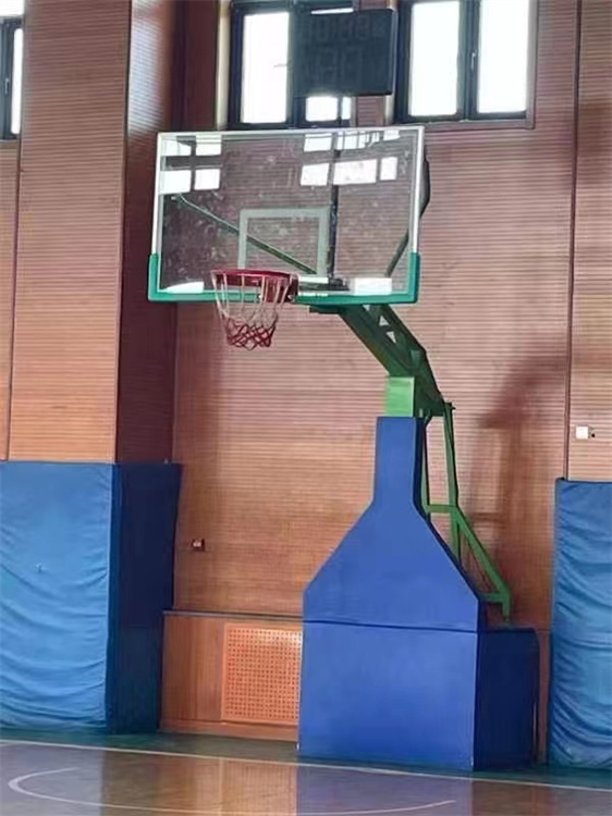 誠遠供應青少年比賽升降籃球架 鋼化玻璃籃板(圖5)