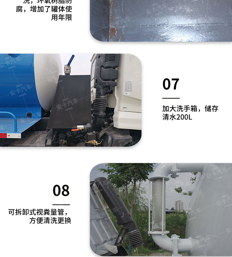 Dongfeng suction truck with 5 square meters, 8 square meters, and 10 square meters is a manufacturer with high efficiency in sludge extraction and drainage for six cities in China