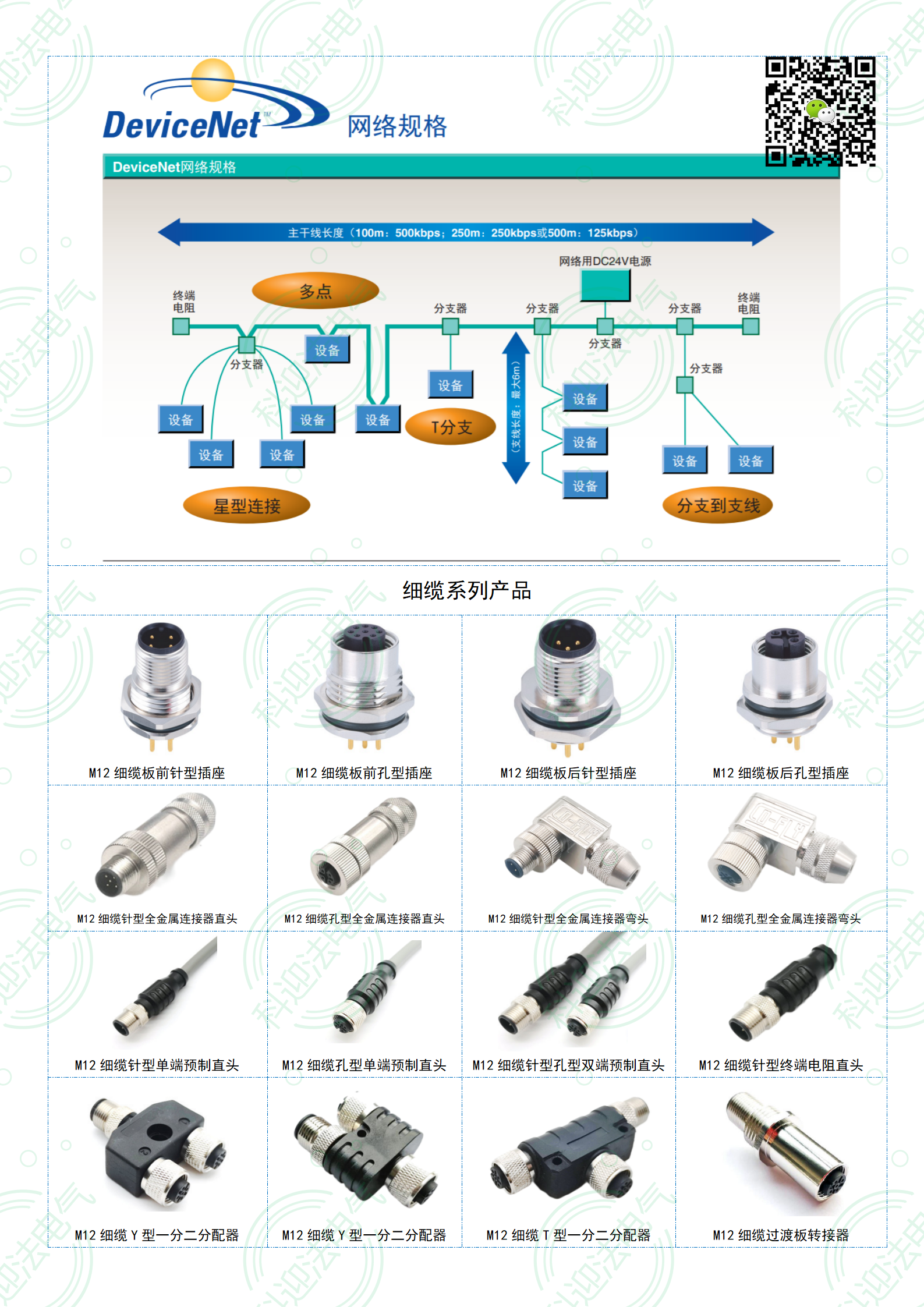 NMEA 2000 Aviation Plug Mini Cable Main Prefabricated Cable M12 7/8 Flange Socket Connector