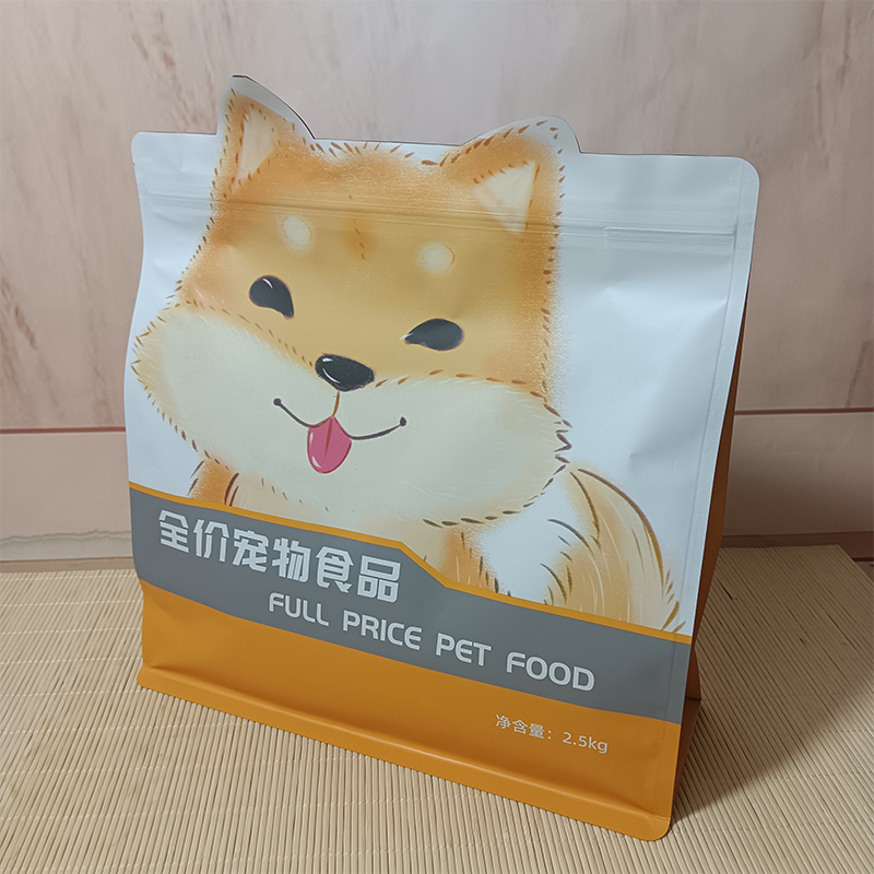 Octagonal Zipper Bag for Dog Food Octagonal Irregular Packaging Bag Easy to Tear Zipper Pet Food Bag Customized Free Design