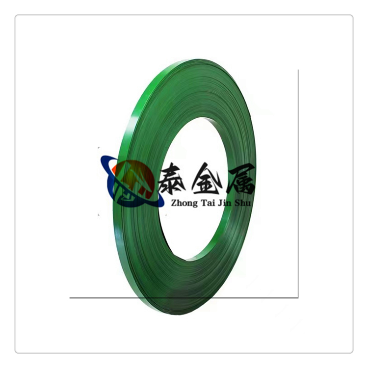 Painted iron sheet packaging strip steel, high-strength Q235 color packaging steel strip and supporting packaging buckle manufacturer's stock