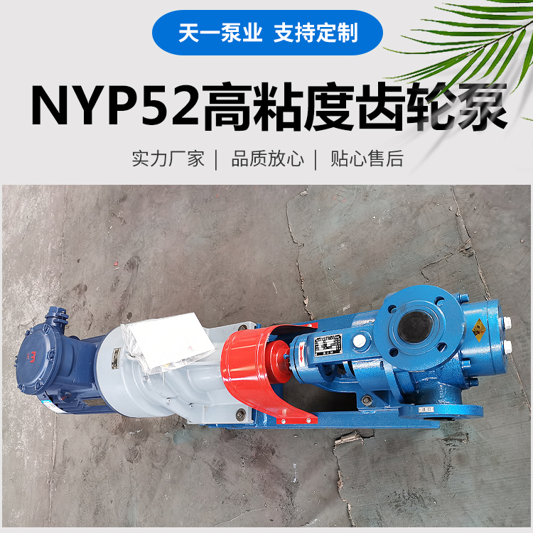 NYP52 high viscosity gear pump, stainless steel internal mesh pump, specifications and dimensions can be customized and supplied to Tianyi Pump Industry