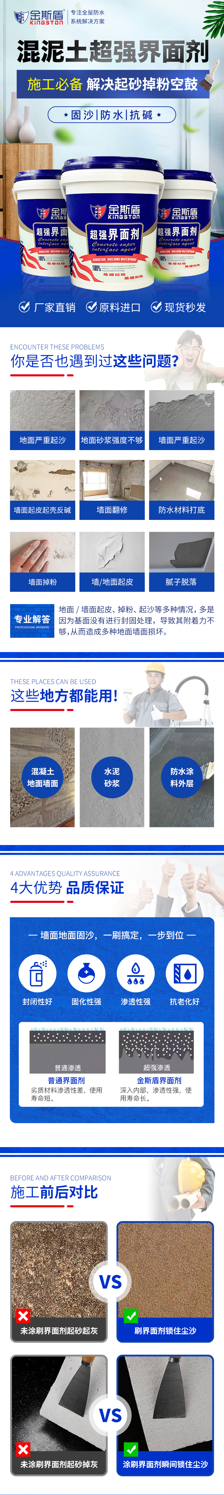 Single group interface agent for sand consolidation, sand removal, sand return, and control of wall and ground general reinforcement base surface bottoming