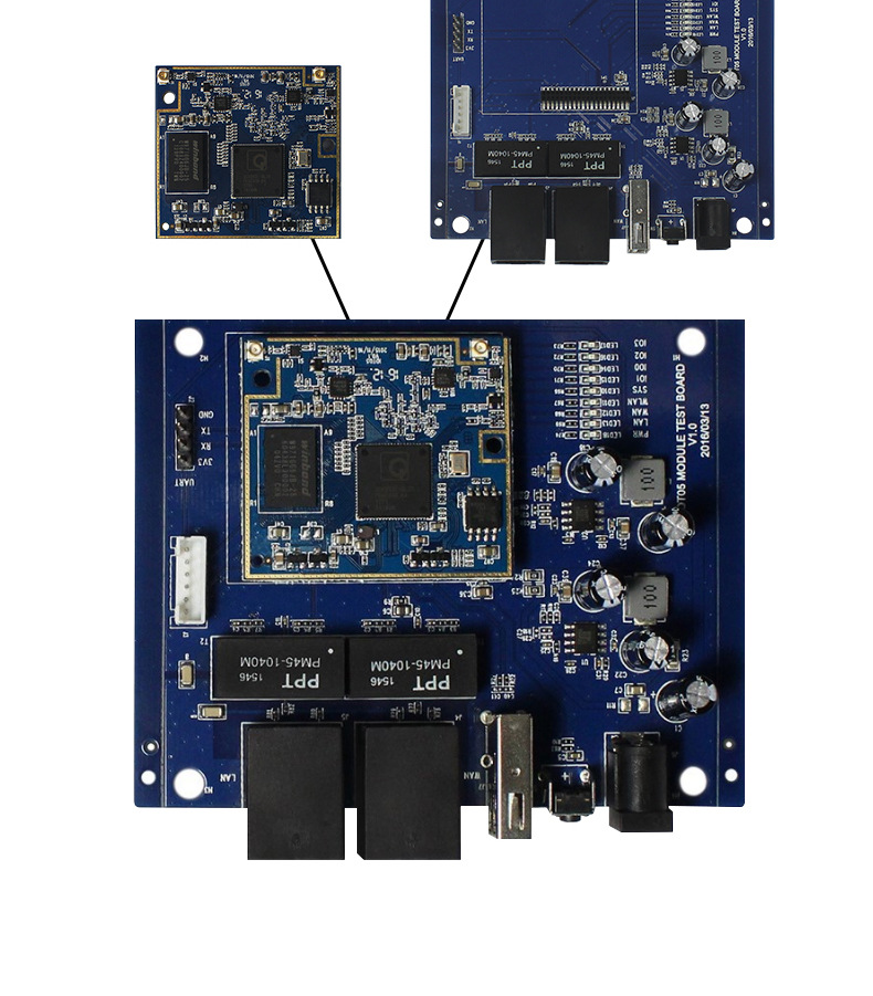 Factory customized 2.4g wireless transmission, reception, and routing module development board for data collection, monitoring, and smart home