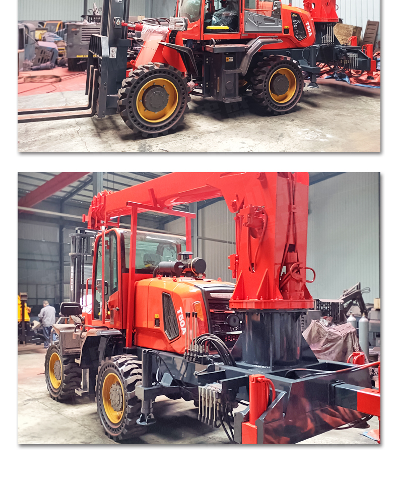 Front forklift crane, hydraulic telescopic crane, off-road modification of boom, flying arm crane, Guisheng