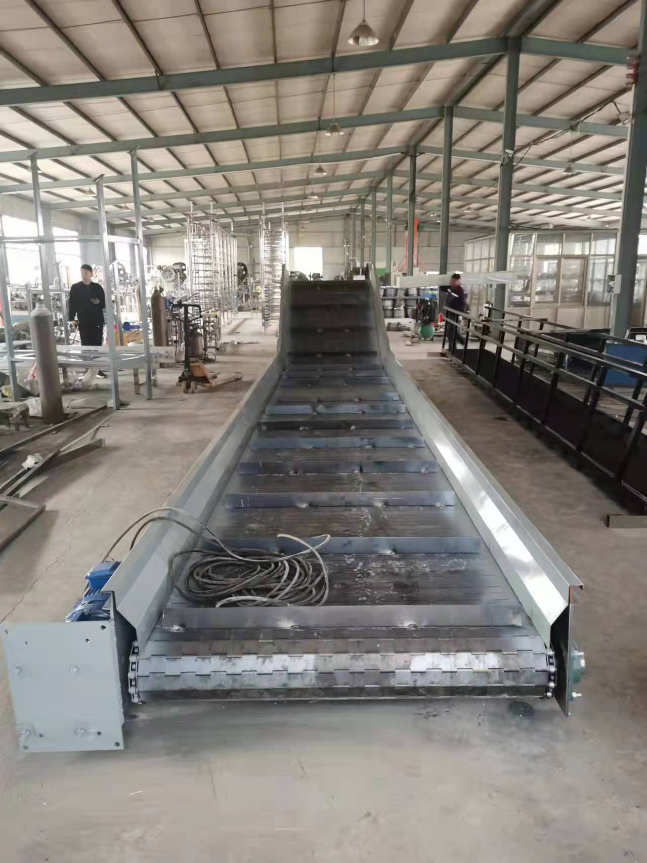 Food cooling and drying net with chain plate conveyor line, climbing chain plate elevator, stainless steel chain plate conveyor equipment